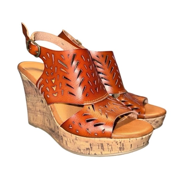 Altar'd State Shoes - Altar'd State Cognac Wedges